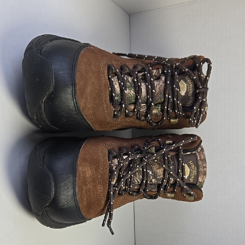 Herman Survivor Men's Leather Waterproof Work Boots In Brown/Black Sz 9.5W.